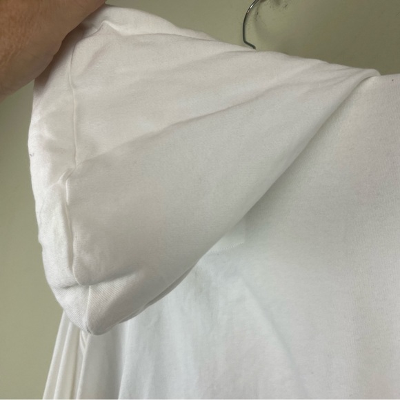 reNeu Earth Full Zip White Hoodie w/ Rainbow Under Arm & Down Side Size Large - Picture 9 of 11